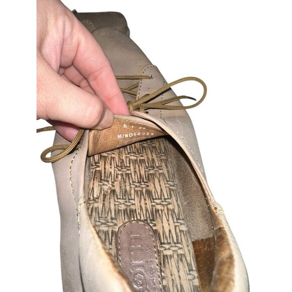 Born Kester Lace Up Oxfords Womens 8 Light Gray Leather Comfort - Picture 10 of 10